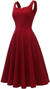 img 3 attached to Dressystar Tea Length Bridesmaid Cocktail Burgundy