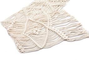 img 1 attached to 🏡 Enhance Your Home with HomeSwag Macrame Crochet: A Farmhouse Bohemian Delight