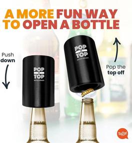 img 3 attached to Stainless Steel Pop-the-Top Beer Bottle Opener: Automatic, Cap-Saving Bottle 🍺 Opener with Spring Loaded Mechanism - Push Down Popper by TaZa