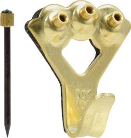 img 4 attached to 🖼️ OOK 533050: Professional Picture Hangers, Art Hangers, Brass Hooks - 100lb Capacity (1 Set), Black - Padded and Reusable