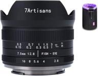7artisans 7.5mm f2.8 ii v2.0 aps-c format fisheye lens: 190° angle of view, sony emount compatibility | includes protective lens cap, lens hood, and carrying bag logo