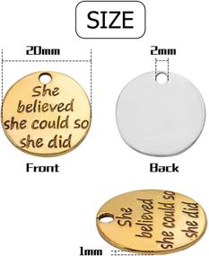 img 4 attached to 🌟 Motivational Pendants: Inspiring Words Charms, Message Charm Pendants for DIY Jewelry Making - Craft Supplies for Necklace & Bracelet