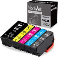 🖨️ noahark 5 pack 302xl remanufactured ink cartridges for epson expression premium xp-6000 xp-6100 printer logo