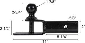 img 2 attached to 🚜 Экстремальный максимум 5001.1386 3-в-1 ATV кронштейн для шаров: Универсальный шар с диаметром 1-7/8 дюйма и штоком 2 дюйма для оптимальной эффективности буксировки