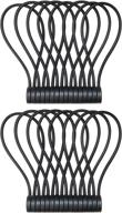 🔗 16-pack black silicone cable straps: reusable magnetic twist ties for effective organization at home, office, school, or leisure logo
