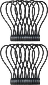 img 4 attached to 🔗 16-Pack Black Silicone Cable Straps: Reusable Magnetic Twist Ties for Effective Organization at Home, Office, School, or Leisure