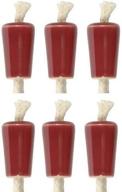 🍷 burgundy ceramic wine bottle candle set - pack of 6: elegant decorative candles for a charming ambience логотип