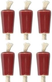 img 1 attached to 🍷 Burgundy Ceramic Wine Bottle Candle Set - Pack of 6: Elegant Decorative Candles for a Charming Ambience