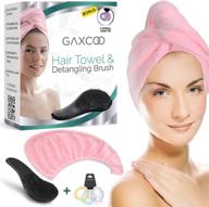 🧖 fast drying hair towel wrap for women - heavy absorption, ideal for long & curly hair, anti-frizz with secure button logo