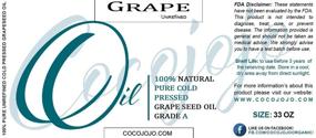 img 3 attached to Grapeseed Oil - 100% Pure Unrefined Cold Pressed All Natural Non GMO Vegan Grape Seed Oil - 16 or 32 oz for Body, Hair, Face, Skin Massage, Moisturizing - Premium Quality, Packaging May Vary - (32 oz)