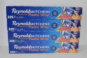 img 2 attached to 🍴 Convenient Reynolds Kitchens Quick Cut Plastic Wrap - 225 Sq Ft (4 Rolls)