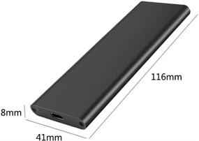 img 2 attached to 💽 Aluminum M.2 SATA SSD to USB 3.1 Adapter Enclosure - External NGFF M.2 SSD Support (2280 2260 2242 2230) with Key B/Key B+M, Black