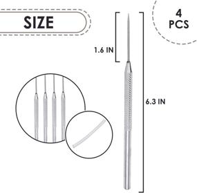 img 3 attached to 🔧 Enhance Your Pottery Skills with 4 Pieces Clay Needle Tools - Ceramic Detail Tools for Sculpting, Carving, Scraping, and Modeling