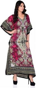 img 4 attached to Womens Printed Kaftan Cover Up Perfect