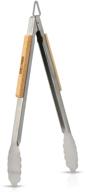 🔥 upgrade to grillhogs 16-inch barbecue tongs: ideal tools for grilling extreme cuts, crafted with stainless steel and oak wood, top-notch grill tongs logo