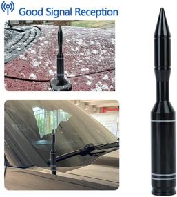 img 3 attached to Bullet Antenna Антенна для замены грузовика автомобиля, совместимая с Ford F150 F250 F350 Super Duty Raptor Dodge RAM 1500 2500 3500 (ракетная антенна 2Pack)