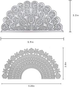 img 2 attached to Режущий полукруглый трафарет, тиснение, скрапбукинг