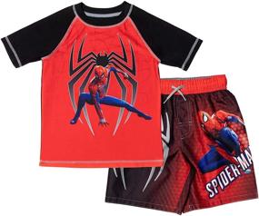 img 4 attached to 🕷️ Stylish Marvel Avengers Spider Man Toddler Trunks for Boys' Clothing
