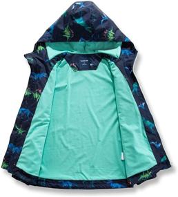 img 2 attached to Kid's Waterproof Lightweight Rain Jackets with Hood, Fleece Lining, and Windbreaker Feature - Boys and Girls Raincoats