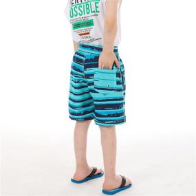 img 3 attached to FuelMeFoot Trunks Toddler Shorts Bathing Wave Blue
