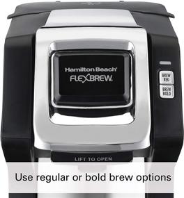 img 1 attached to Hamilton Beach 49979 FlexBrew Single-Serve Coffee Maker - Pod Packs and Grounds Compatible, Black & Chrome: Enhance Your Coffee Experience!