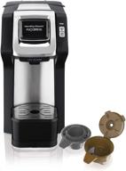 hamilton beach 49979 flexbrew single-serve coffee maker - pod packs and grounds compatible, black & chrome: enhance your coffee experience! logo
