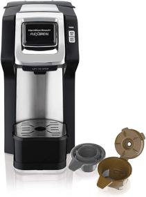 img 4 attached to Hamilton Beach 49979 FlexBrew Single-Serve Coffee Maker - Pod Packs and Grounds Compatible, Black & Chrome: Enhance Your Coffee Experience!