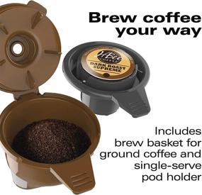 img 2 attached to Hamilton Beach 49979 FlexBrew Single-Serve Coffee Maker - Pod Packs and Grounds Compatible, Black & Chrome: Enhance Your Coffee Experience!