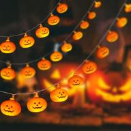 🎃 halloween lights: sanjicha 30 led pumpkin decoration for outdoor & indoor | battery operated halloween decor, party & tree lights логотип