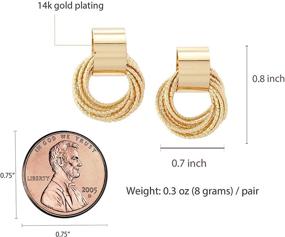 img 3 attached to 💎 Exquisite 14K Gold Plated Retro Metal Multi Circle Earrings - Perfect Gift for Girls and Boys on Valentines, Birthdays, Anniversaries, or Mother’s Day