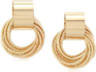 💎 exquisite 14k gold plated retro metal multi circle earrings - perfect gift for girls and boys on valentines, birthdays, anniversaries, or mother’s day logo