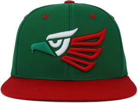 img 3 attached to 🦅 Trendy Embroidered Snapback Cap - Hecho En Mexico Eagle Design