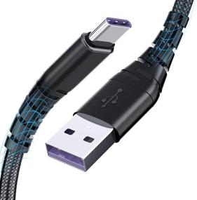 img 4 attached to 6-футовый кабель USB C - кабель зарядки Essri Type C 6 футов, быстрая зарядка, плетеный нейлоновый шнур (3А) для Samsung Galaxy S9, S8, Note 9, Note 8, Galaxy Note 20, 10, S21, S20, S10 Plus