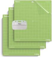 🔪 cricut cutting mat set (12"×12" 3 pack) with standardgrip and xl scraper - premium replacement accessories for cricut explore one/air/air 2/maker- ideal for vinyl craft projects logo