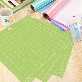 img 2 attached to 🔪 Cricut Cutting Mat Set (12"×12" 3 Pack) with Standardgrip and XL Scraper - Premium Replacement Accessories for Cricut Explore One/Air/Air 2/Maker- Ideal for Vinyl Craft Projects