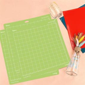 img 1 attached to 🔪 Cricut Cutting Mat Set (12"×12" 3 Pack) with Standardgrip and XL Scraper - Premium Replacement Accessories for Cricut Explore One/Air/Air 2/Maker- Ideal for Vinyl Craft Projects