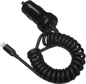 img 4 attached to 5-пакетный автомобильный зарядное устройство Amazon Basics с коиловым кабелем Lightning - 5V 12W - 18 дюймов, черное