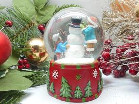 img 3 attached to 🎅 Рождественский снеговик из смолы со снежными хлопьями и мелодиями - музыкальный глобус с подсветкой Lightahead.