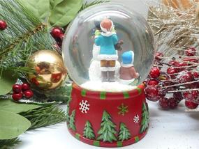 img 2 attached to 🎅 Рождественский снеговик из смолы со снежными хлопьями и мелодиями - музыкальный глобус с подсветкой Lightahead.