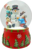 🎅 рождественский снеговик из смолы со снежными хлопьями и мелодиями - музыкальный глобус с подсветкой lightahead. логотип