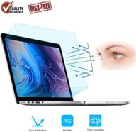🖥️ forito 2pcs macbook pro 13" blue light filter & anti-glare screen protector kit - compatible with models a1706 a1708 a1989 a2159 a2289 a2251 a2338 logo