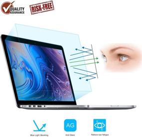 img 4 attached to 🖥️ FORITO 2PCS MacBook Pro 13" Blue Light Filter & Anti-Glare Screen Protector Kit - Compatible with Models A1706 A1708 A1989 A2159 A2289 A2251 A2338