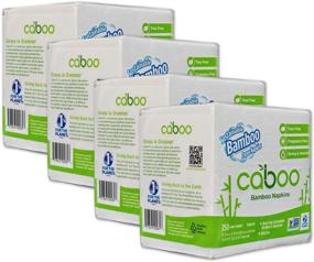 img 4 attached to 🌿 Caboo Tree Free Bamboo Paper Napkins: Eco-Friendly, Sustainable, and Disposable Kitchen Napkins - 4 Packs of 250, 1000 Total Napkins