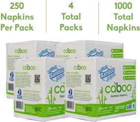 img 3 attached to 🌿 Caboo Tree Free Bamboo Paper Napkins: Eco-Friendly, Sustainable, and Disposable Kitchen Napkins - 4 Packs of 250, 1000 Total Napkins