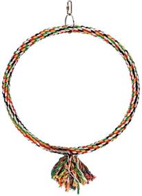 img 1 attached to 🦜 Comfortable and Durable 13-Inch Pennplax Rope Circle Bird Perch
