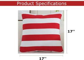 img 2 attached to 🔴 Soft Stripe Pattern Pillowcase Set: FCOZM Set of 2 Red White Decorative Pillow Covers for Home Decor Gift