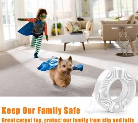 img 1 attached to QIYIHOME Non Slip Furniture Pads 16.5 ft - Heavy Duty Gripping 🛋️ Pads for Hardwood Floors & Rugs - Wood Floor Protectors with Silicone Gel, Clear