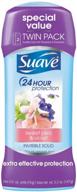 🌸 suave naturals sweet pea & violet invisible solid antiperspirant deodorant - 2.6 oz (4 pack) logo