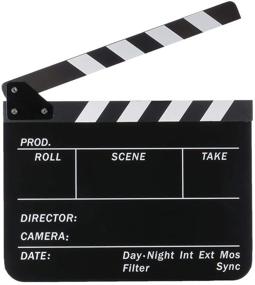 img 3 attached to 🎬 Coolbuy112 Movie Directors Clapboard: Acrylic Clapper Board Set with Magnetic Blackboard Eraser & Custom Pens for Film Slate, Photography, Studio, Video, TV, Cut Action Scene
