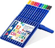 🖍️ набор акварельных цветных карандашей staedtler ergosoft aquarell - 12 разноцветных оттенков для ярких произведений искусства логотип